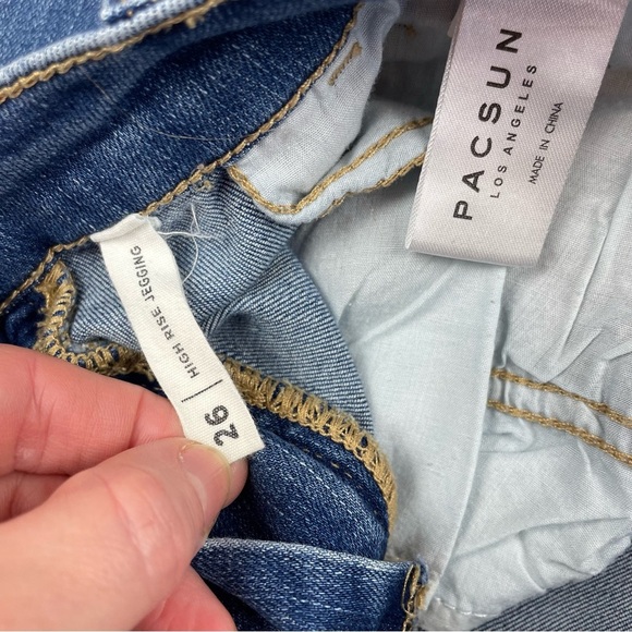 PacSun High Rise Jegging Jeans Size 26 Blue Stretch Skinny Denim - Picture 6 of 7